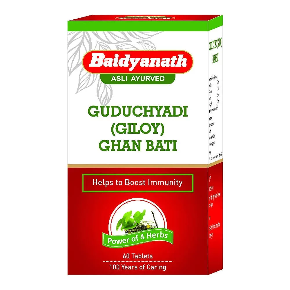 Baidyanath Jhansi Guduchyadi (Giloy) Ghan Bati, 60 Tablets-2.webp